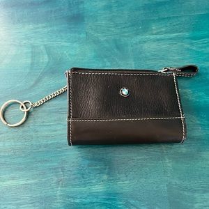 Black Leather BMW change purse